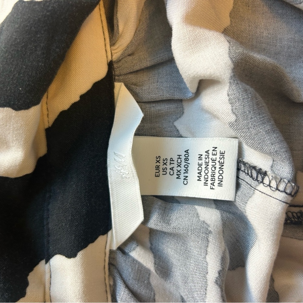 H&M Black and White Zebra Print Long Sleeve Dress - Picture 3 of 3